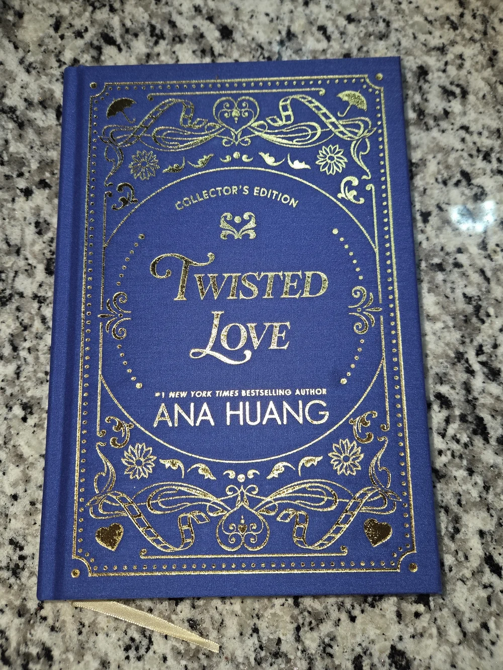 Twisted Love Decorative Wall Book - Blue with Gold Detail